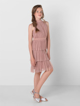 Blush pink sustainable flower girls dress