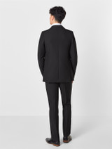 Black double-breasted prom suit