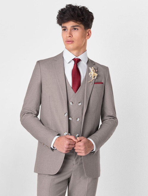 Boys beige wedding suit