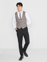 Brown and black page boy suit