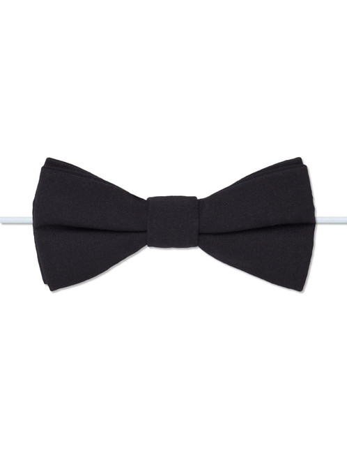 Boys black elasticated bow tie
