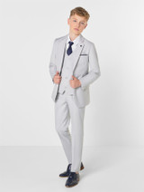 Boys stone grey prom suit