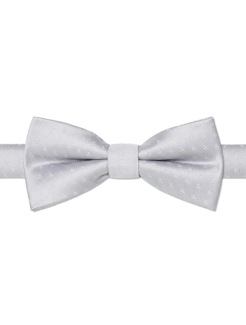 Boys silver trio dot banded bow tie
