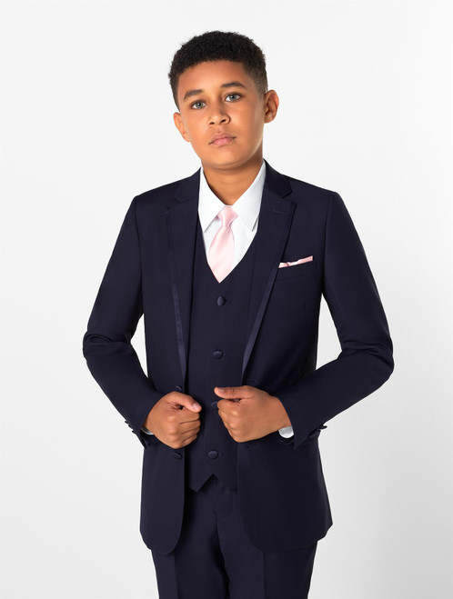 Boys navy wedding suit