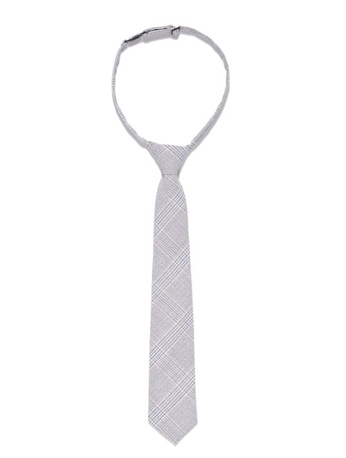 Boys grey check tie