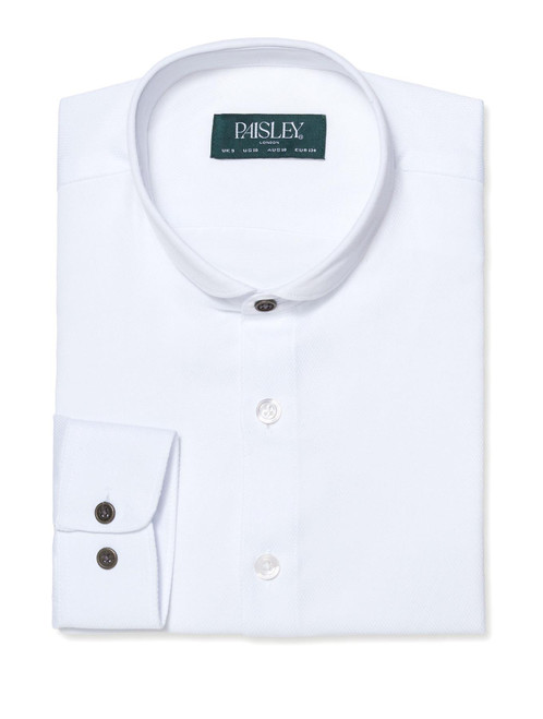 Boys white penny collar shirt