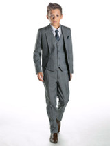 Grey boys wedding suit