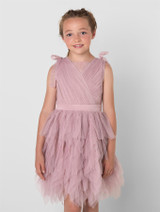 Girls pink sustainable bridesmaid dress