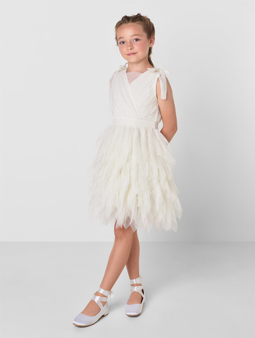 Girls ivory sustainable communion dress