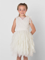 Girls sustainable ivory dress