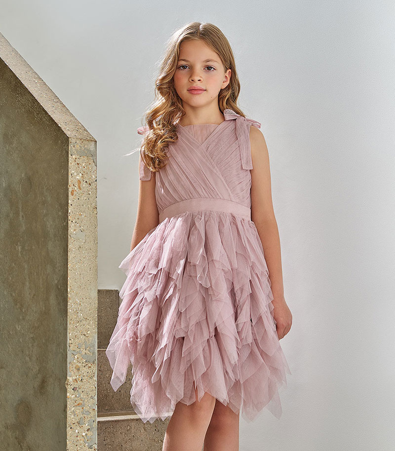 Shop the Emily pink sustainable dress at Roco Clothing