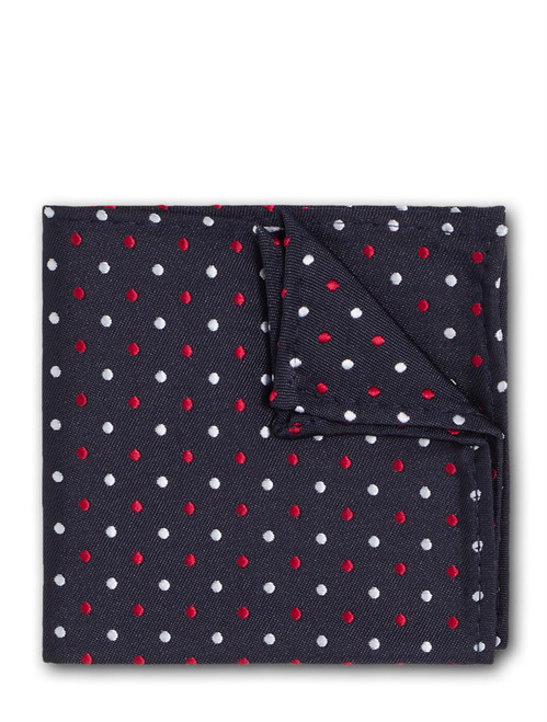 Boys navy hanky with England spot pattern