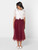 Junior bridesmaid white and wine dress