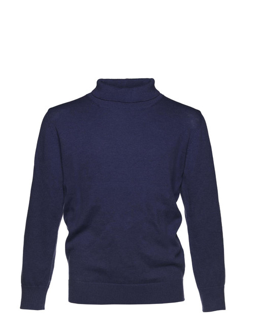 Boys navy turtle neck jumper