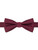 Boys burgundy self dot banded bow tie