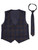 Boys navy check waistcoat
