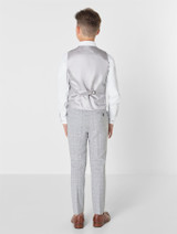 Checked prom suit in grey