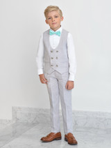 Grey check prom suit
