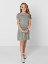 Girls green sustainable dress