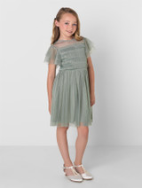 Eco friendly girls green dress