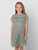 Girls eco friendly green party dress