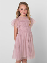 Sustainable pink flower girls dress
