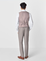 Neutral beige prom suit