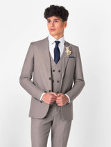Boys neutral taupe wedding suit
