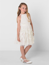 Girls sustainable ivory dress