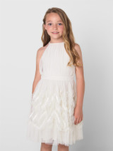 Sustainable ivory flower girls dress