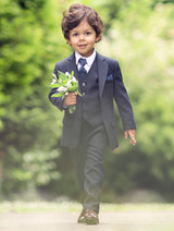 Navy blue page boy suits