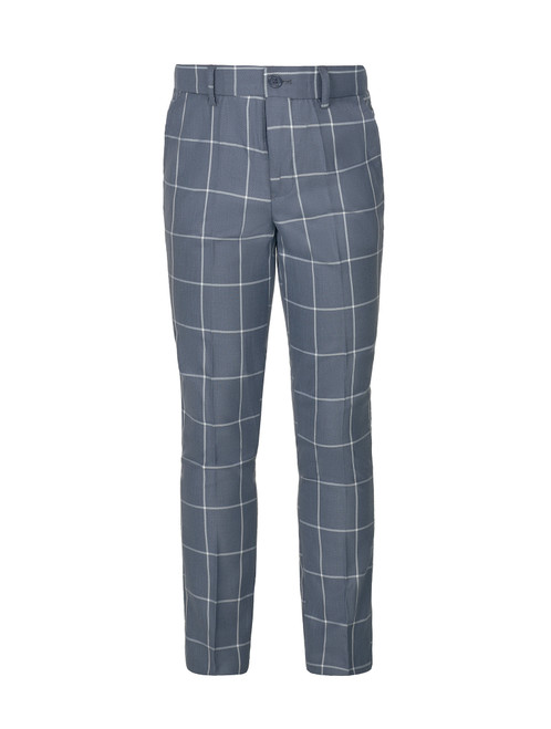 Boys blue check trousers - Matthew