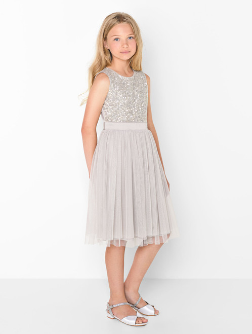 Girls soft grey dress