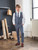 Stylish blue waistcoat suit