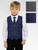 Boys check waistcoat and black trouser set