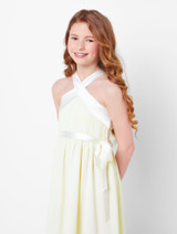 Yellow flower girls dress