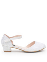 Girls ivory prom shoe