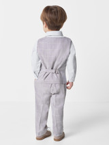 Boys checked light grey suit - Charlie