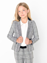Girls grey prom suit