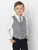 boys grey check waistcoat