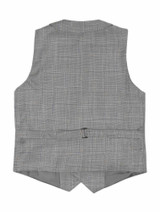 Boys grey check waistcoat - David