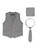 Boys grey check waistcoat - David