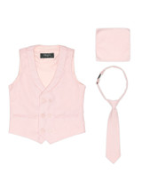 Boys pale pink waistcoat - David