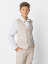 Linen beige page boy outfit