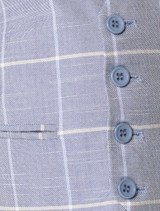 Boys blue check short suit - Jake