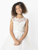 Ivory flower girl dress - Jessica