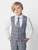 boys grey check suit