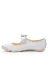 Girls silver grey party shoes