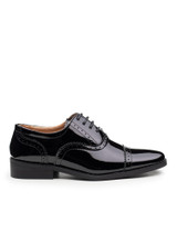 boys black communion shoes