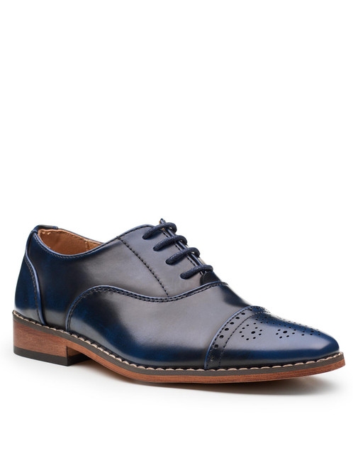 boys navy oxford communion shoes
